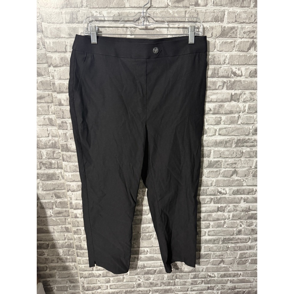 Rafaella Womens Black Straight Leg Dress Pants Size 10 Office Trousers